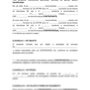 CONTRATO DE PRESTAÇÃO DE SERVIÇOS – PESSOA FÍSICA